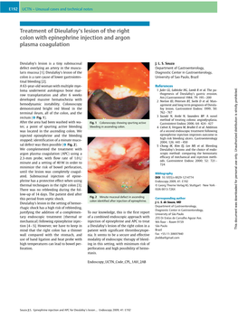 Treatment of Dieulafoy's Lesion of the Right Colon with Epinephrine