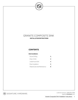 Granite Composite Sink Installation Instructions