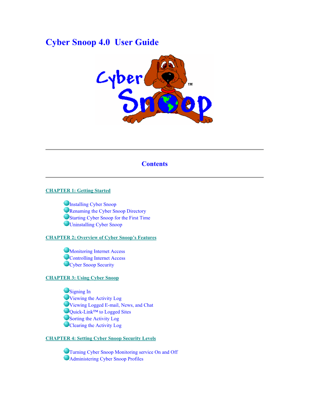 Cyber Snoop User Guide