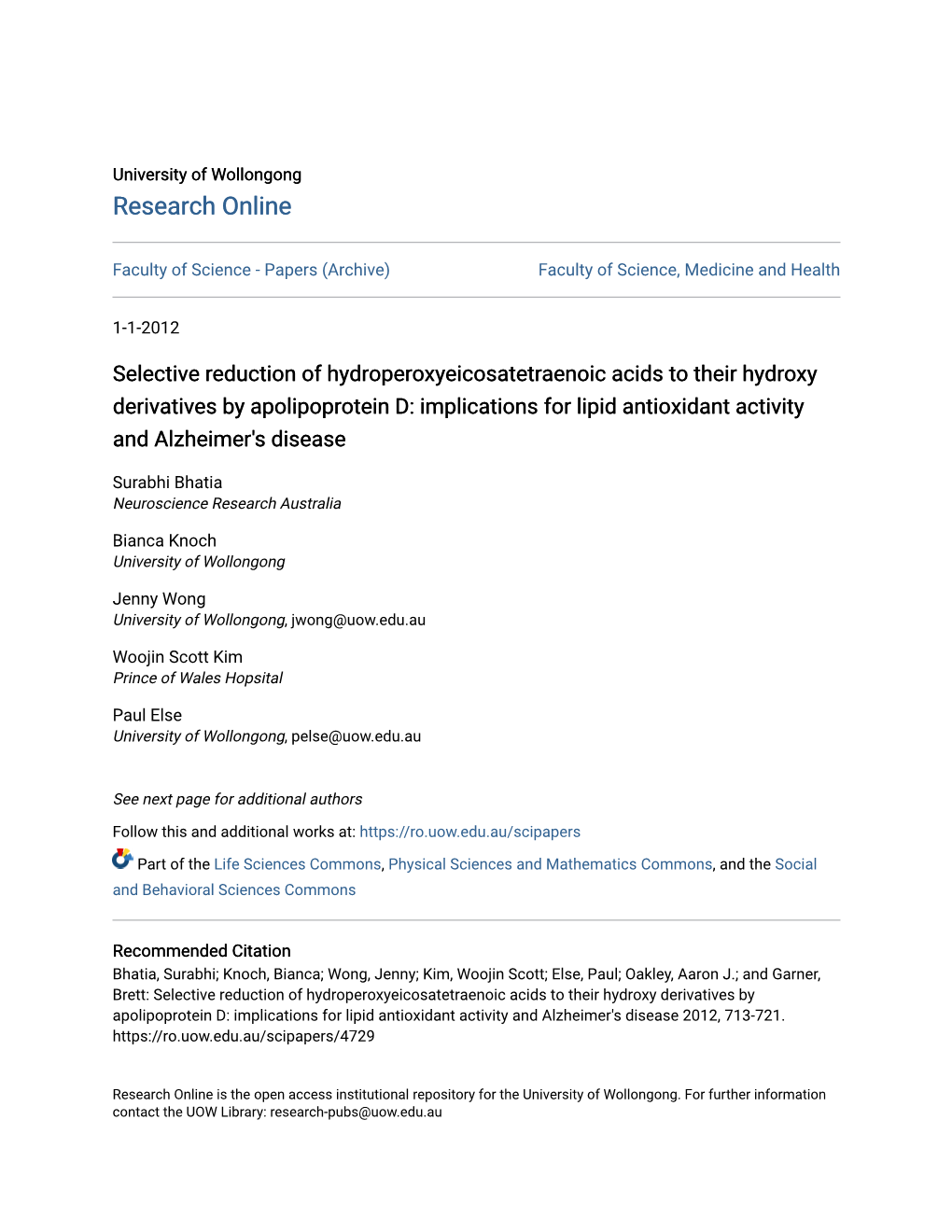 Selective Reduction of Hydroperoxyeicosatetraenoic Acids