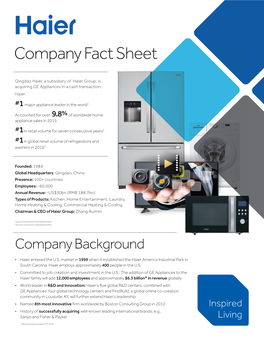 Company Fact Sheet