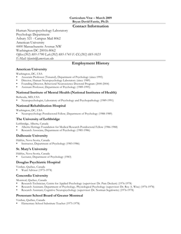 Contact Information Employment History