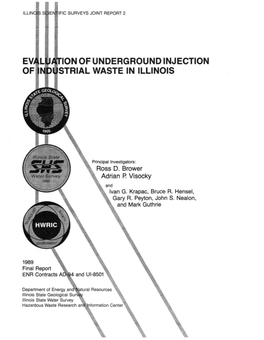 Evaluation of Underground Injection of Industrial Waste to Illinois