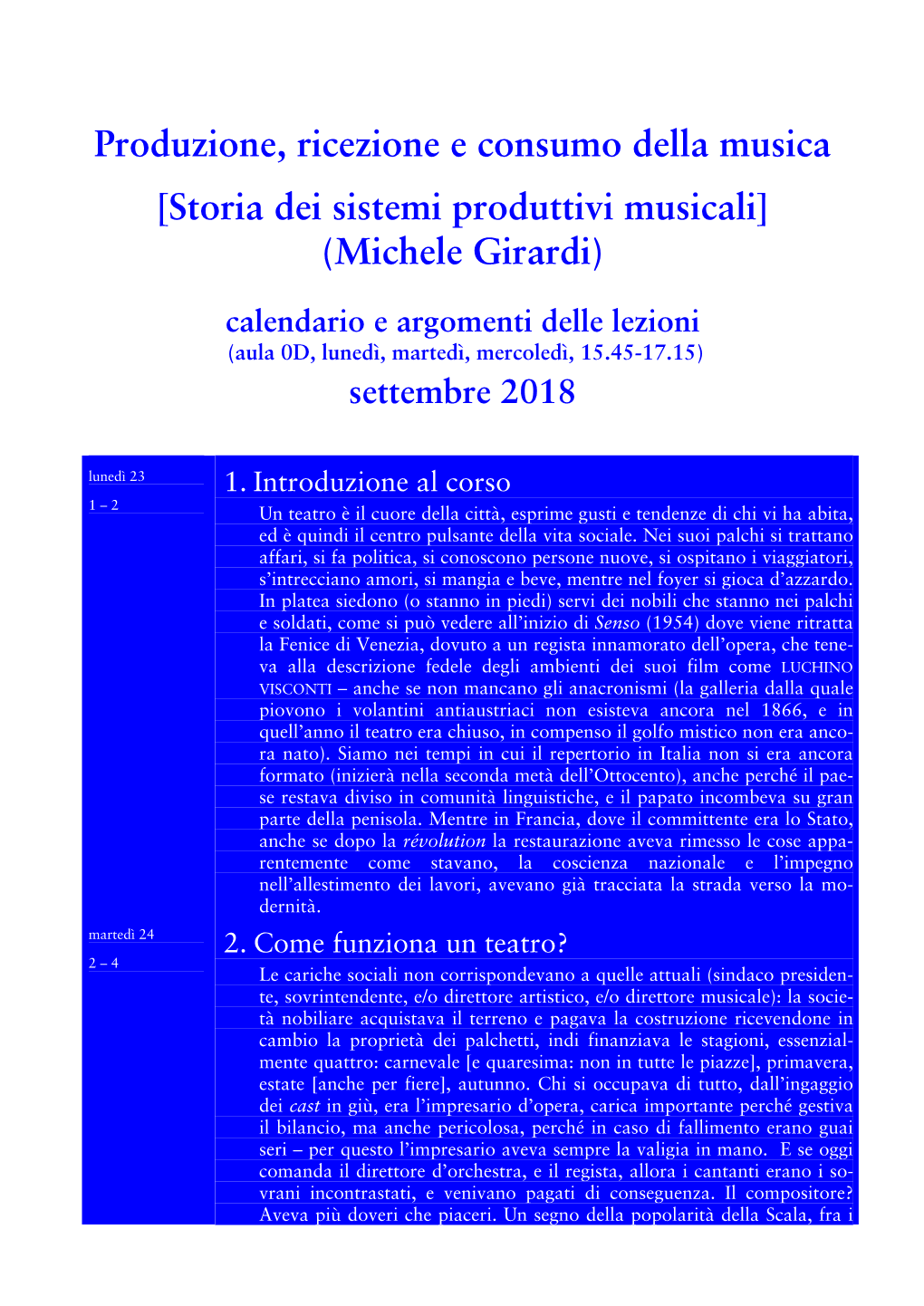 Produzione, Ricezione E Consumo Della Musica [Storia Dei Sistemi Produttivi Musicali] (Michele Girardi)