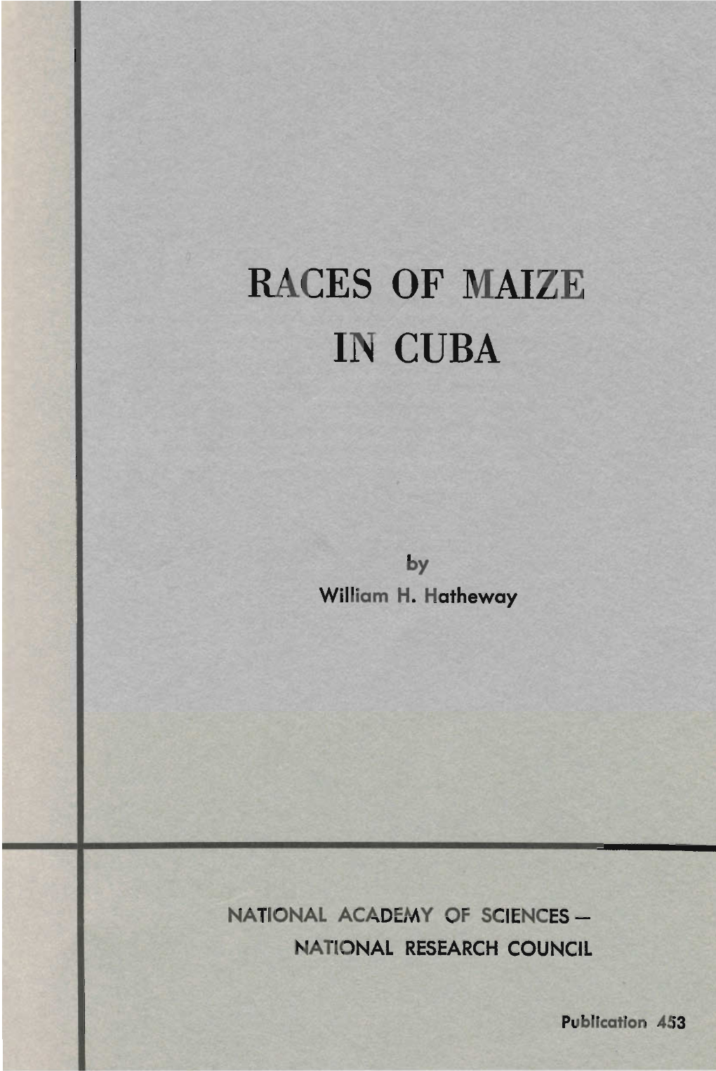 Races of Maize in Cuba