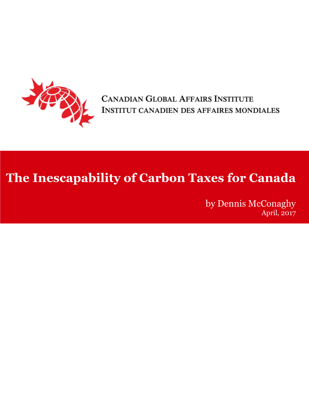 The Inescapability of Carbon Taxes for Canada