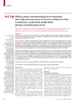 Efficacy, Safety, and Immunology of an Inactivated Alum-Adjuvant
