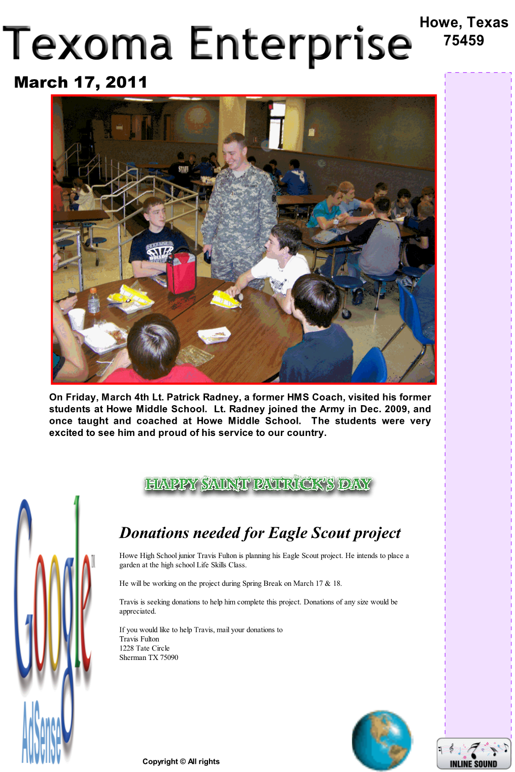 Donations Needed for Eagle Scout Project