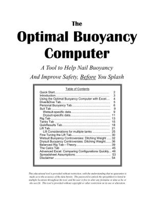 Optimal Buoyancy Computer