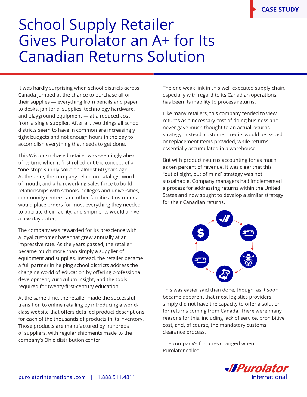 School Supply Retailer Gives Purolator an A+ for Its Canadian Returns Solution