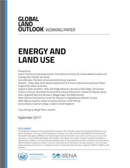 Energy and Land Use