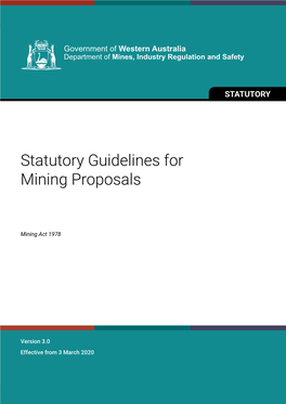 Statutory Guidelines for Mining Proposals