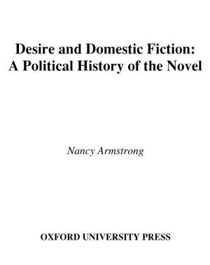 Desire and Domestic Fiction: a Political History of the Novel
