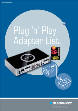 Plug 'N' Play Adapter List