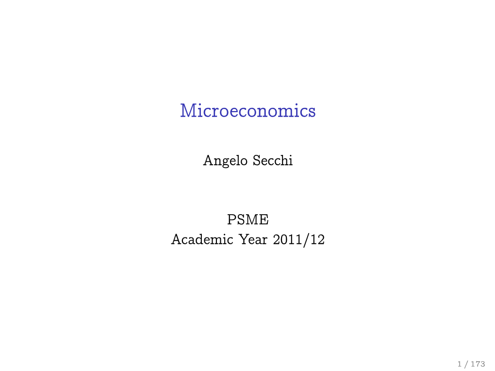 Microeconomics