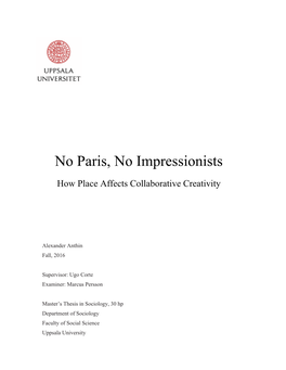 No Paris, No Impressionists