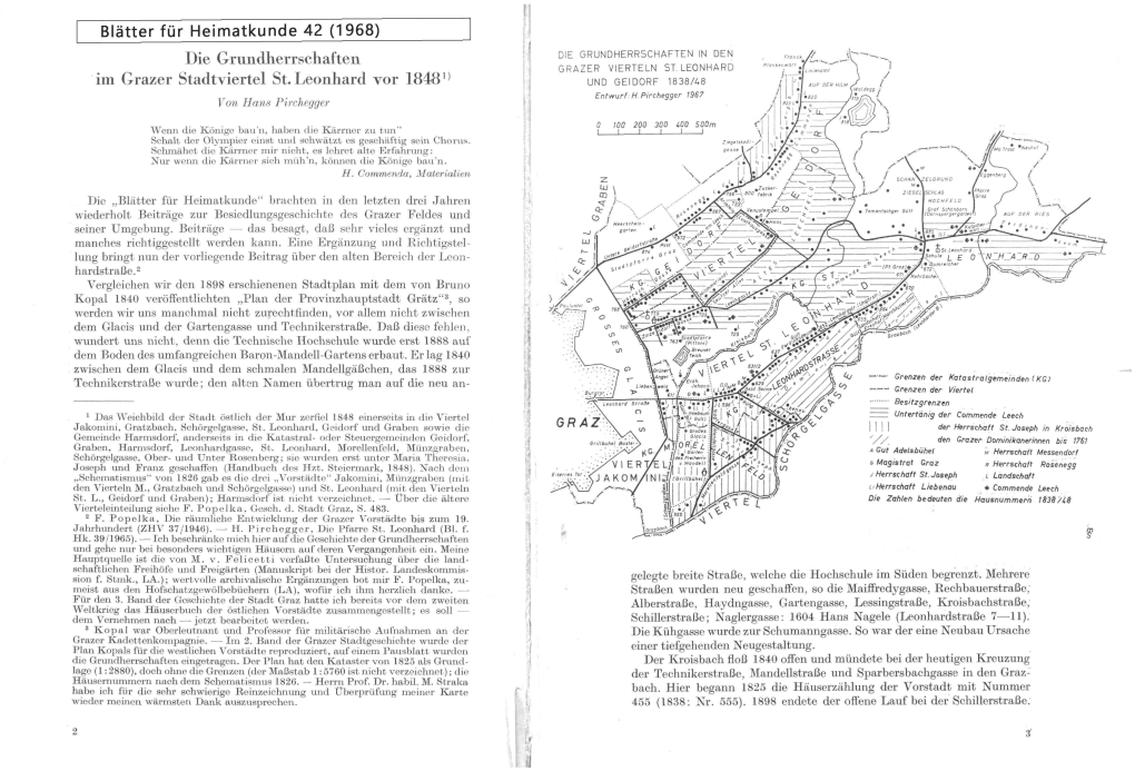 Die Grundherrschaften Im Grazer Stadtviertel St. Leonhard Vor 1848