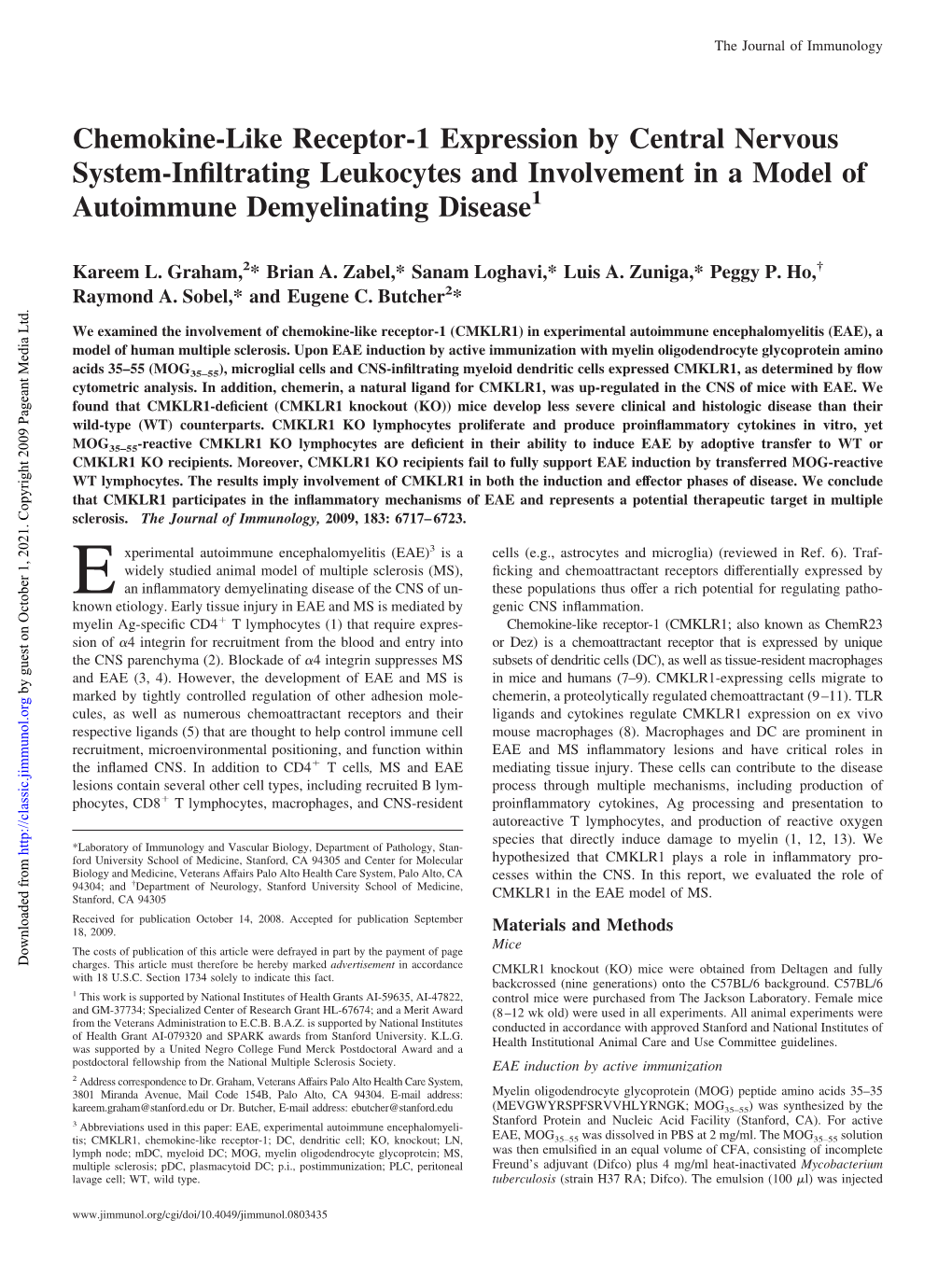 Autoimmune Demyelinating Disease Leukocytes and Involvement in A
