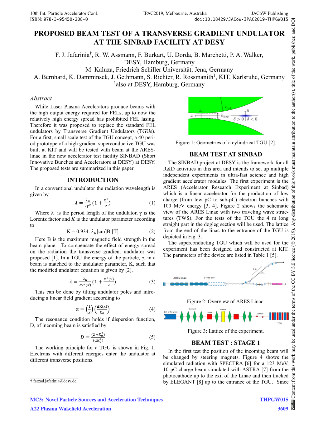 Proposed Beam Test of a Transverse Gradient Undulator at the Sinbad Facility at Desy F