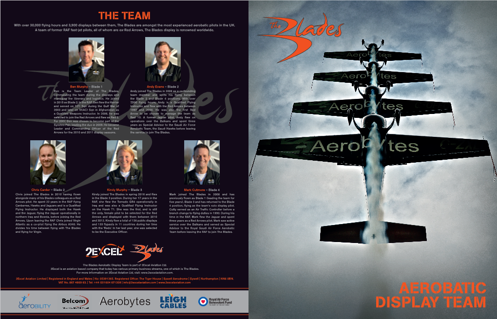 Aerobatic Display Team Is Part of 2Excel Aviation Ltd