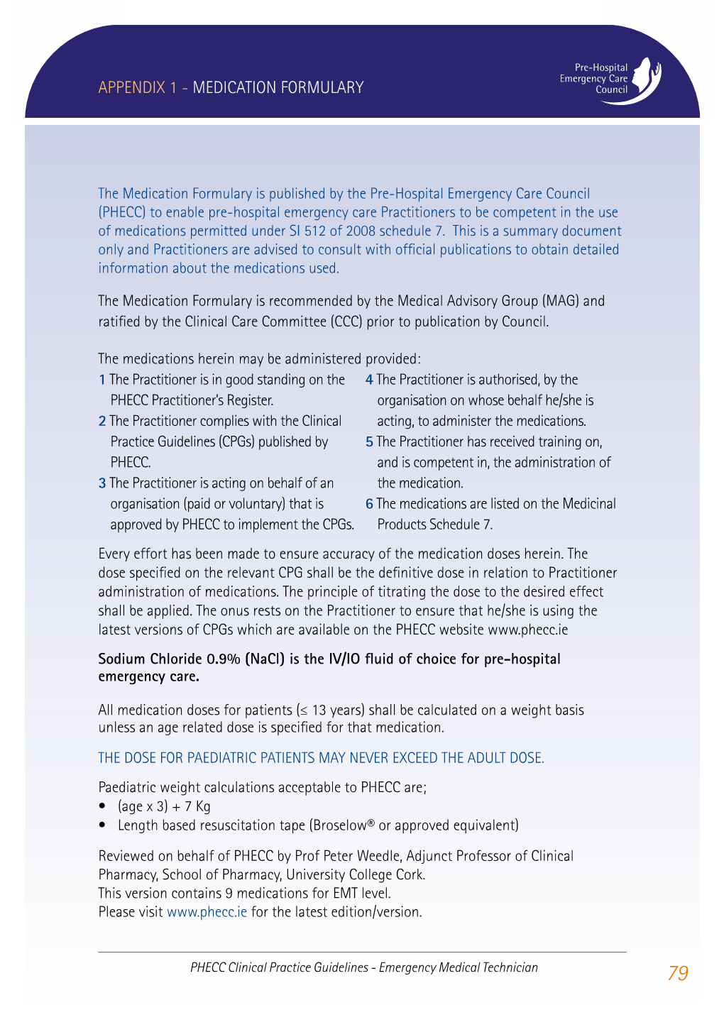 Appendix 1 - Medication Formulary