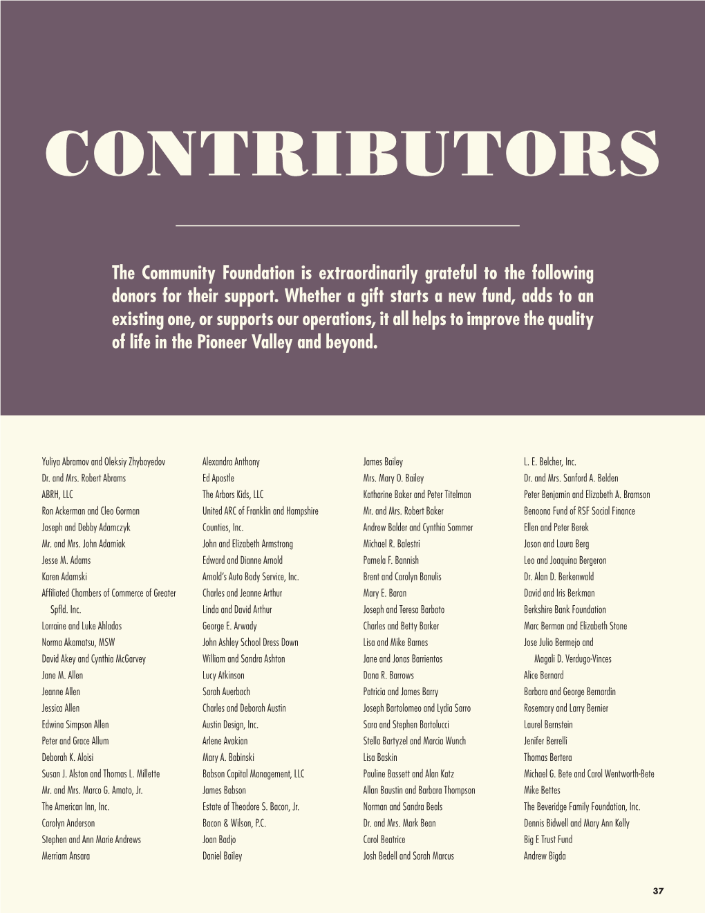 Contributors