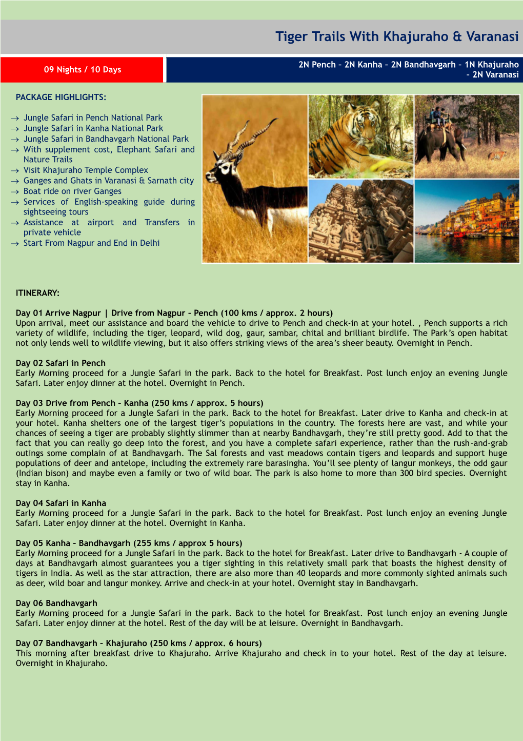 Tiger Trails with Khajuraho & Varanasi