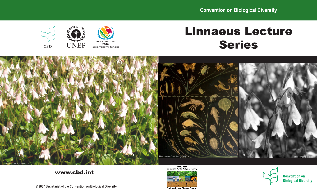 Linnaeus Lecture Series Booklet #1