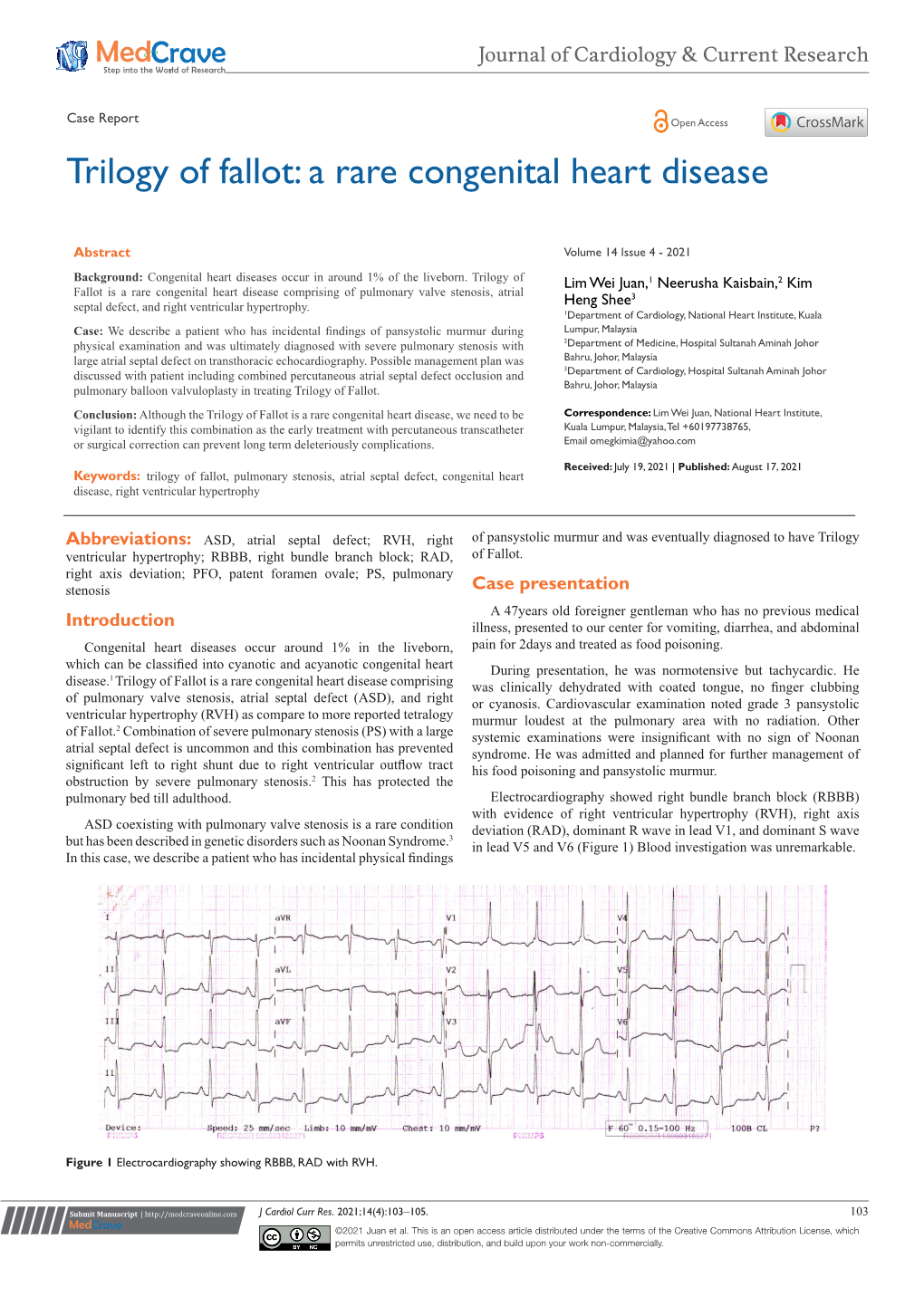 Trilogy of Fallot: a Rare Congenital Heart Disease