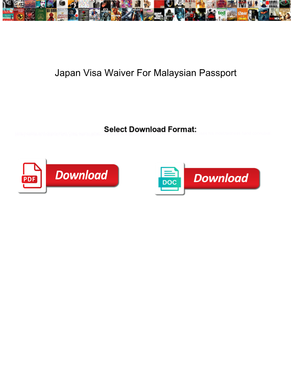 Japan Visa Waiver for Malaysian Passport