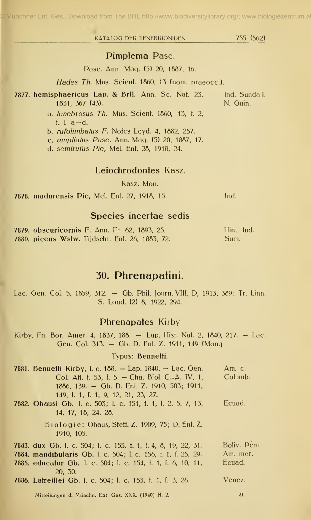 Mitteilungen Der Münchner Entomologischen Gesellschaft