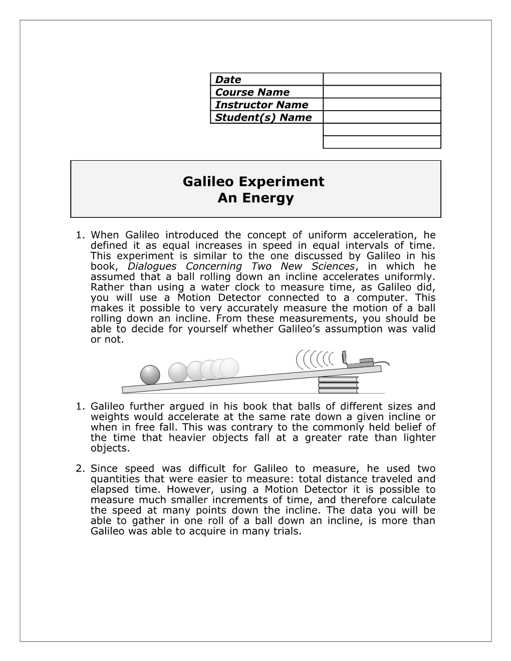 Through This Experiment, Students Will Be Able To