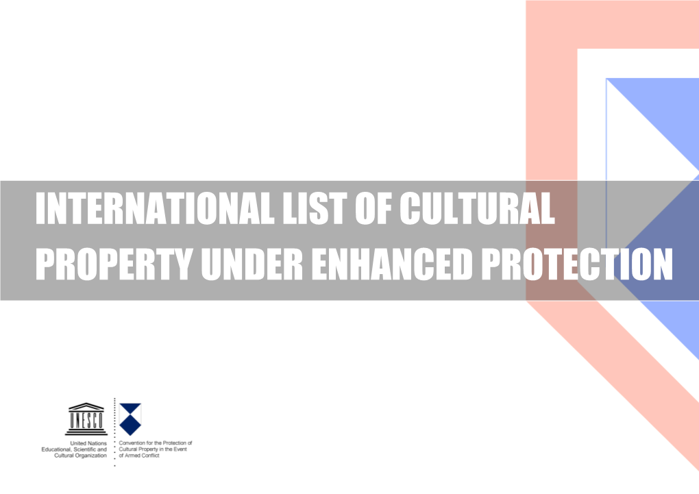 International List of Cultural Property Under Enhanced Protection