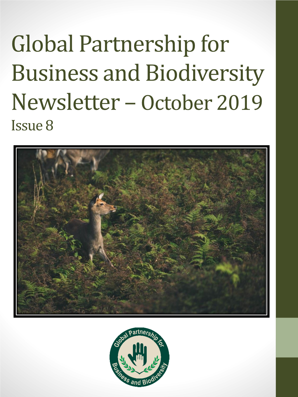 Global Partnership for Business and Biodiversity Newsletter – October 2019