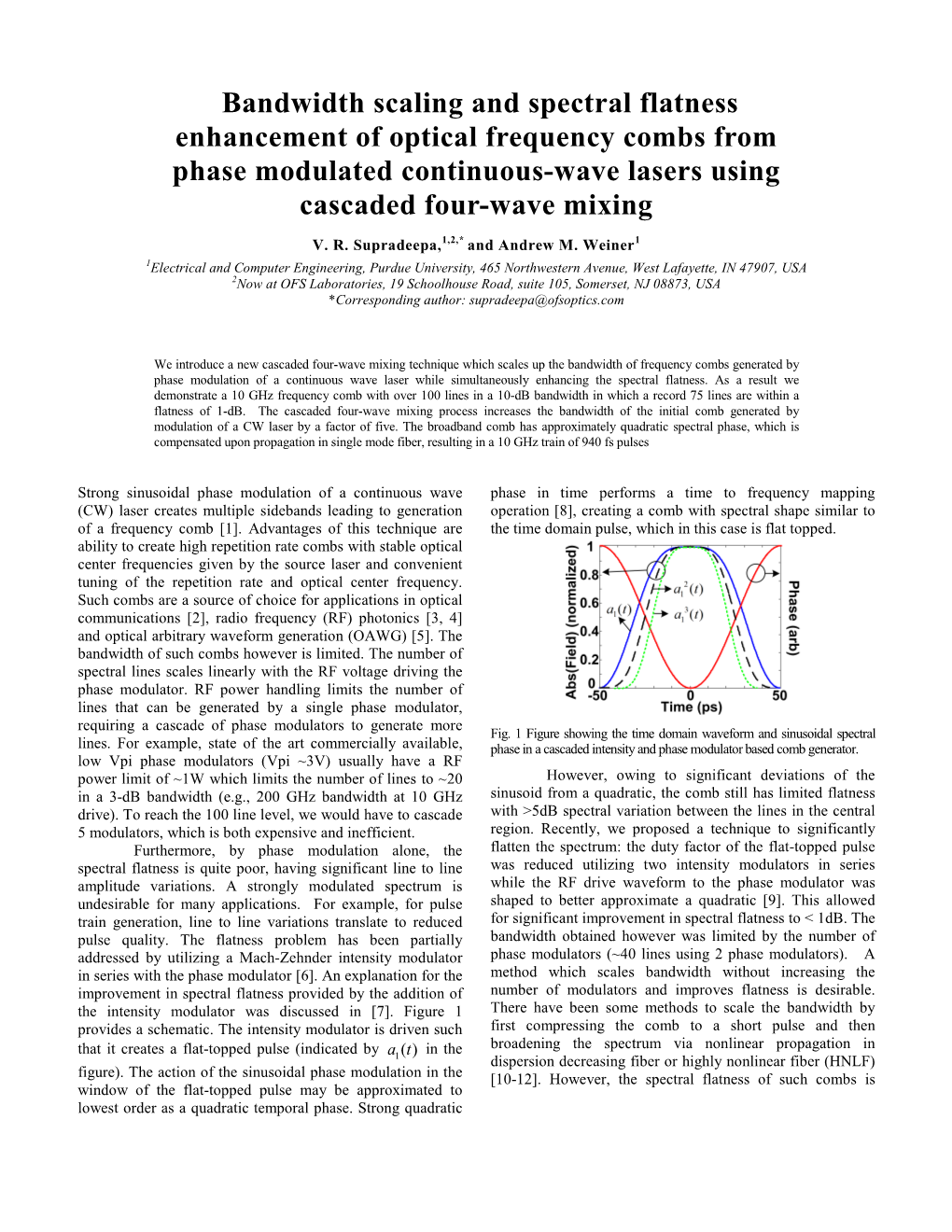 Bandwidth Scaling and Spectral Flatness Enhancement of Optical Frequency Combs from Phase Modulated Continuous-Wave Lasers Using Cascaded Four-Wave Mixing