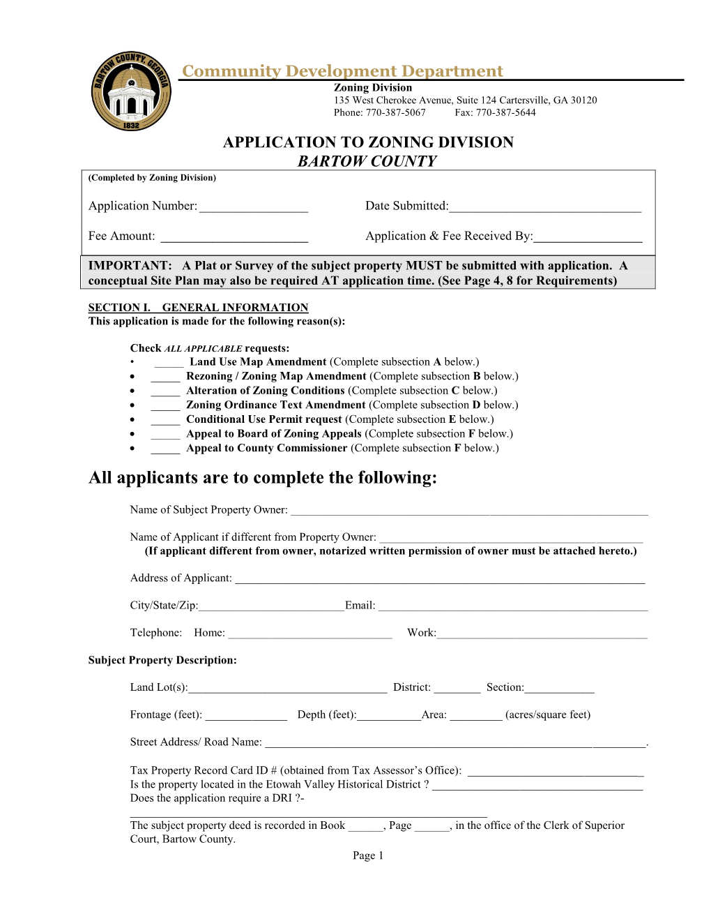 Rezoning and Land Use Amendment Application