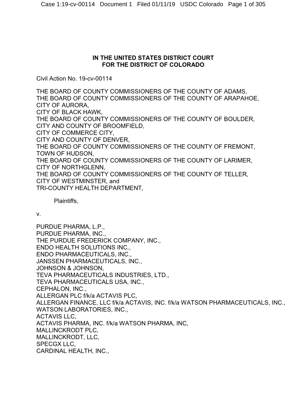 In the United States District Court for the District of Colorado