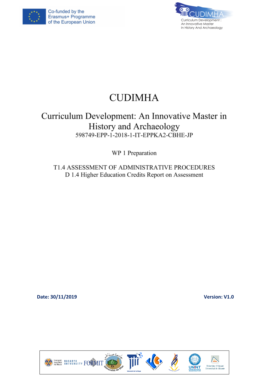 CUDIMHA Higher Education Credits Assessment