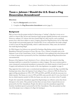 Should the U.S. Enact a Flag Desecration Amendment?