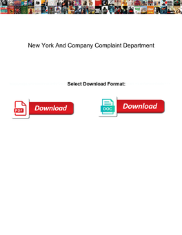 New York and Company Complaint Department