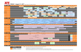 FRIDAY - August 11, 2017 (Version: August 4, 2017 - Changes in Black Outline)