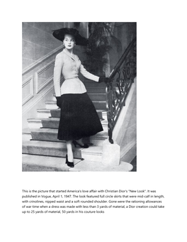 This Is the Picture That Started America's Love Affair with Christian Dior's "New Look"