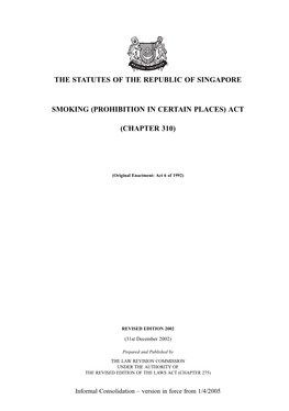 The Statutes of the Republic of Singapore