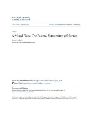 A Mixed Place: the Pastoral Symposium of Horace, Odes 1.17