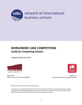 WORLDWIDE CASE COMPETITION Guide for Competing Schools