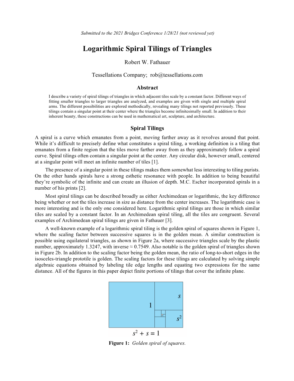 Logarithmic Spiral Tilings of Triangles