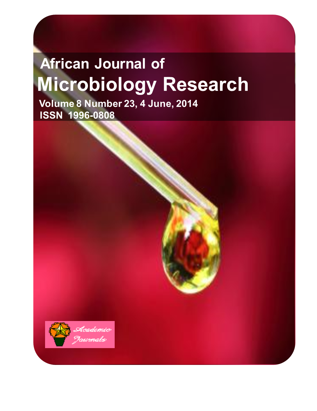 Microbiology Research Volume 8 Number 23, 4 June, 2014 ISSN 1996-0808