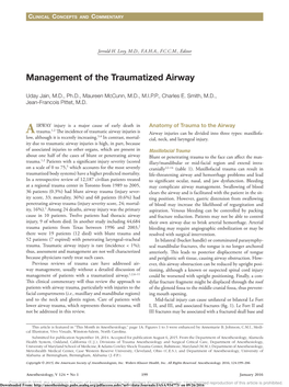 Management of the Traumatized Airway