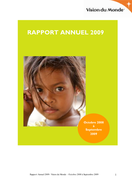 Rapport Annuel 2009