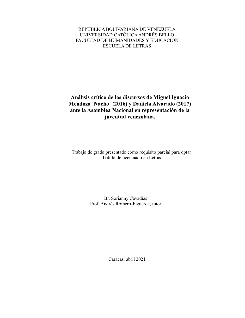 Análisis Crítico De Los Discursos De Miguel